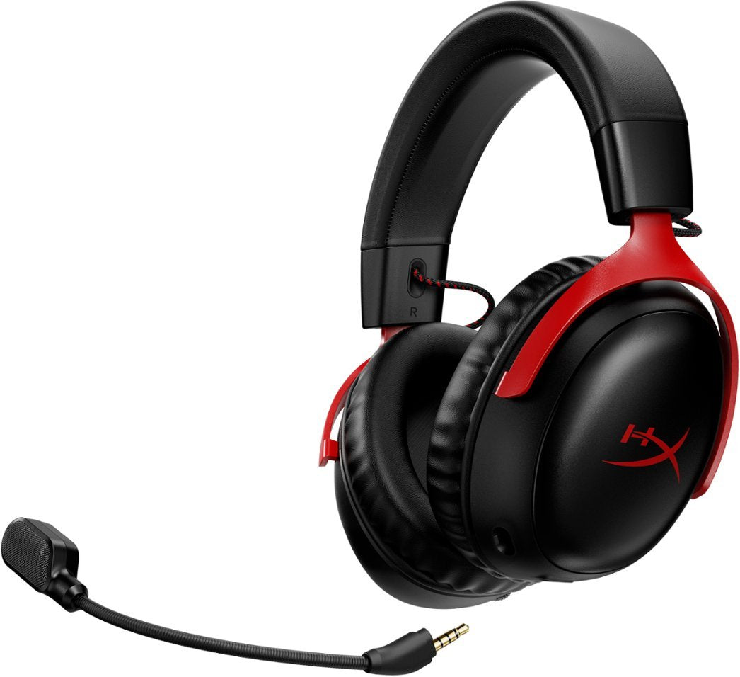 Auriculares inalámbricos para juegos HyperX 77Z46AA Cloud III con diadema, color negro y rojo