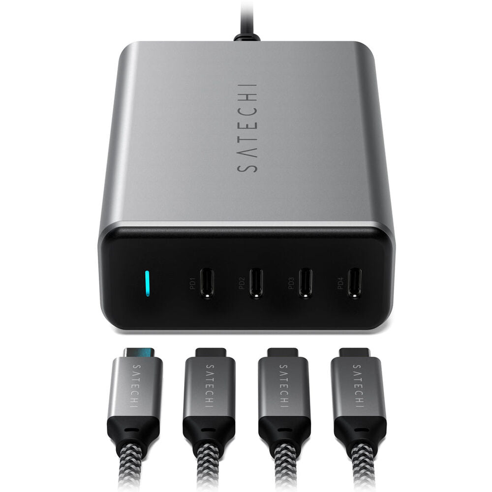 Satechi 165W USB Type-C 4-Port PD GaN Charger - Black/Gray