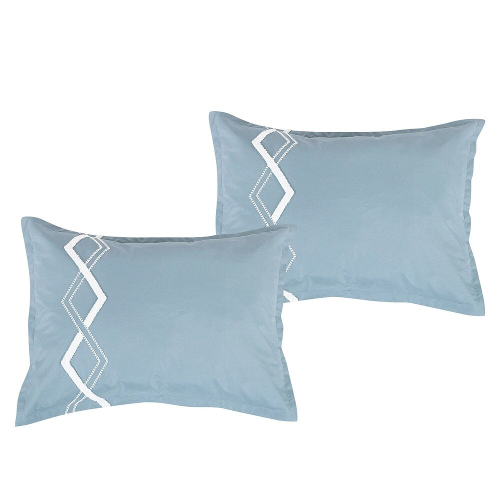 Esca Meara Luxury King Size Comforter Set (7-Piece) - Blue