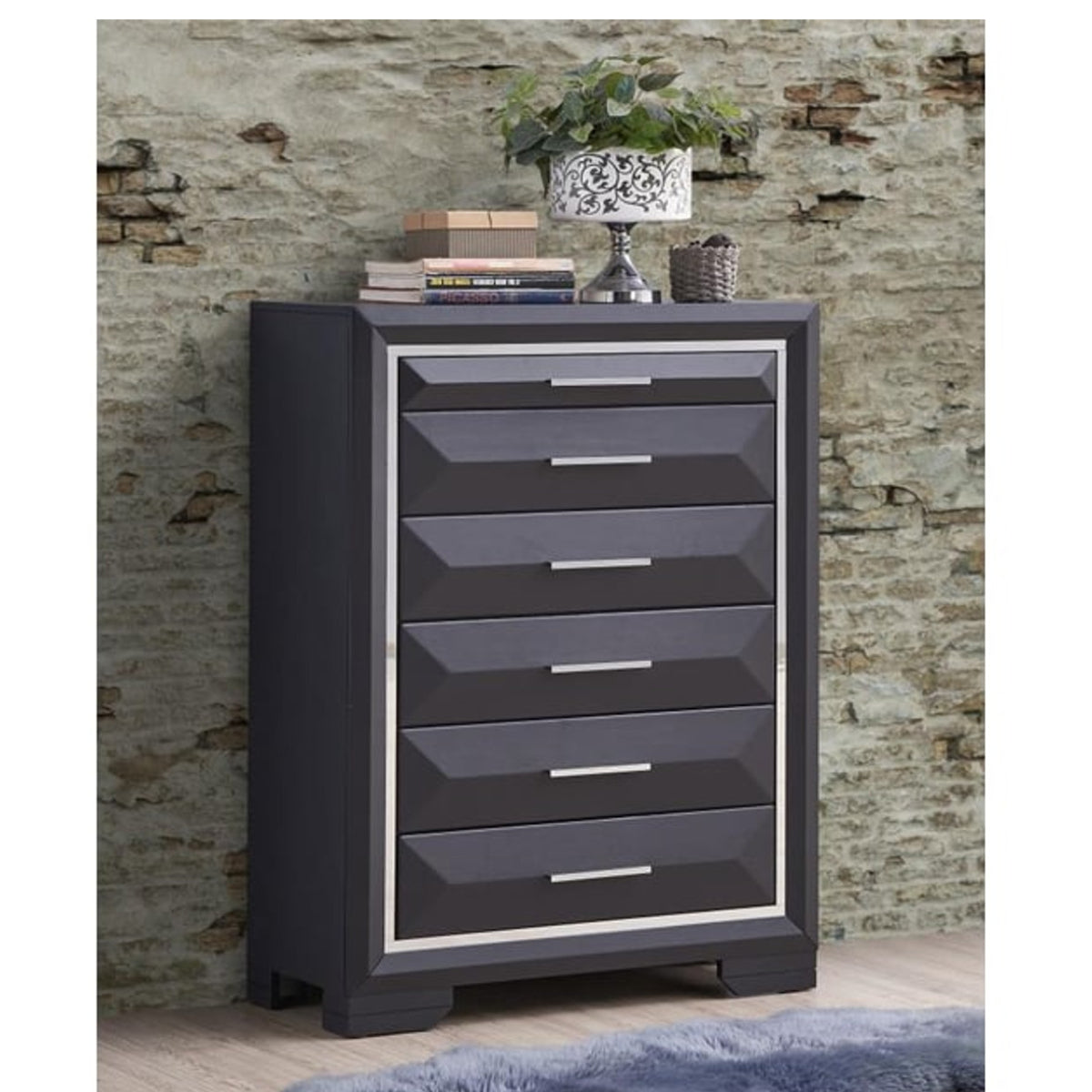 Chest with 5 Drawers by Best Home - Charcoal