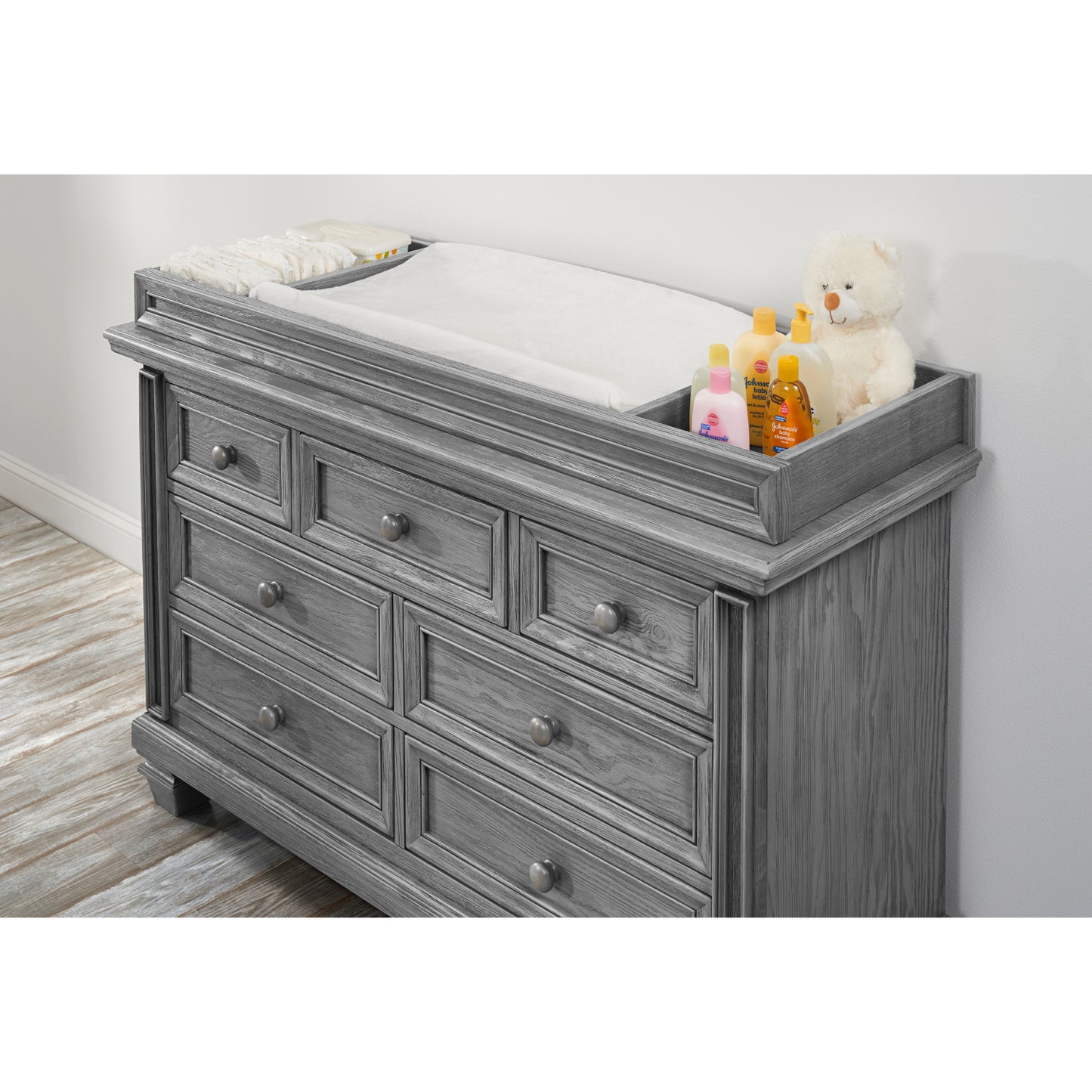 Richmond 56" Dresser with 7 Drawers by Soho Baby - Brushed Gray