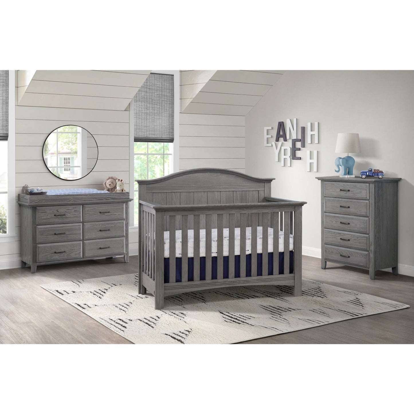 Chandler 56" Dresser with 6 Drawers by Soho Baby - Graphite Gray