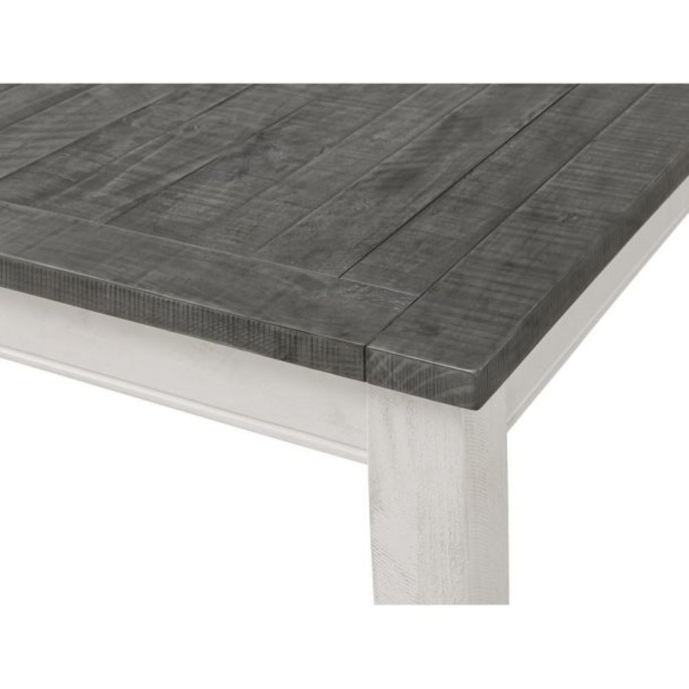 Monterey 78" Rectangle Dining Table with 1 x 18" Extendable Leaf by Martin Svensson Home - White/Gray - Curacao