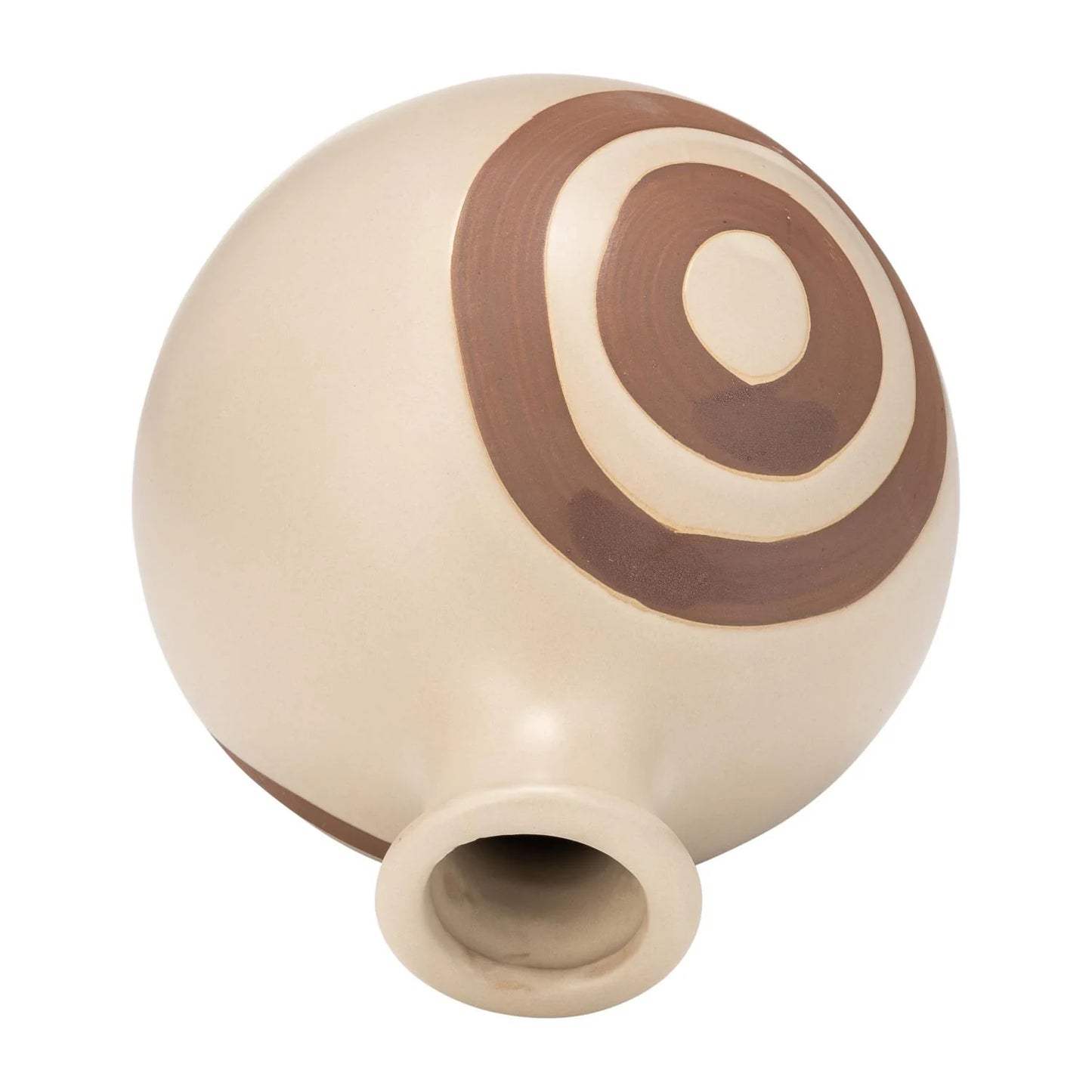 Sagebrook Home Contemporary 6" Ceramic Abstract Vase - Ivory/Beige