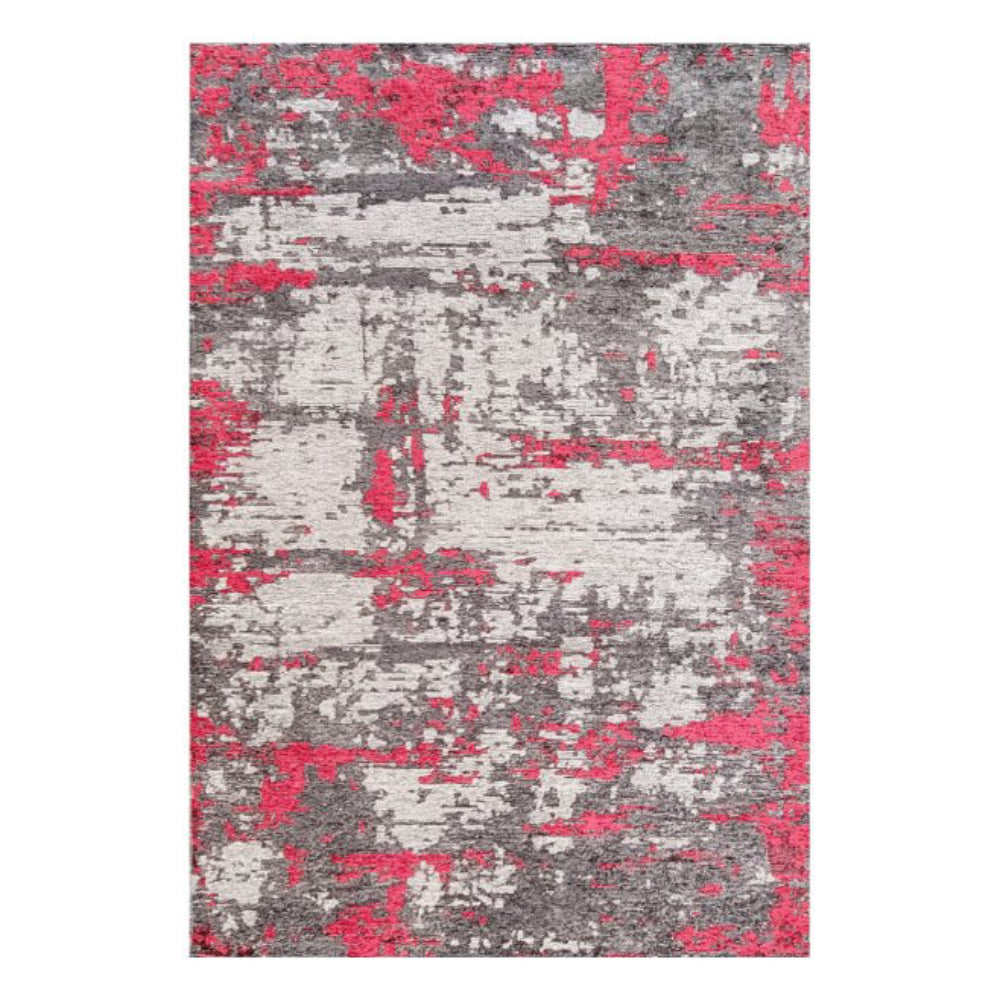 Tufan 5' x 7' 7" Tolendo-01 Power Loomed Rectangle Rug in Polyester Pile - Red