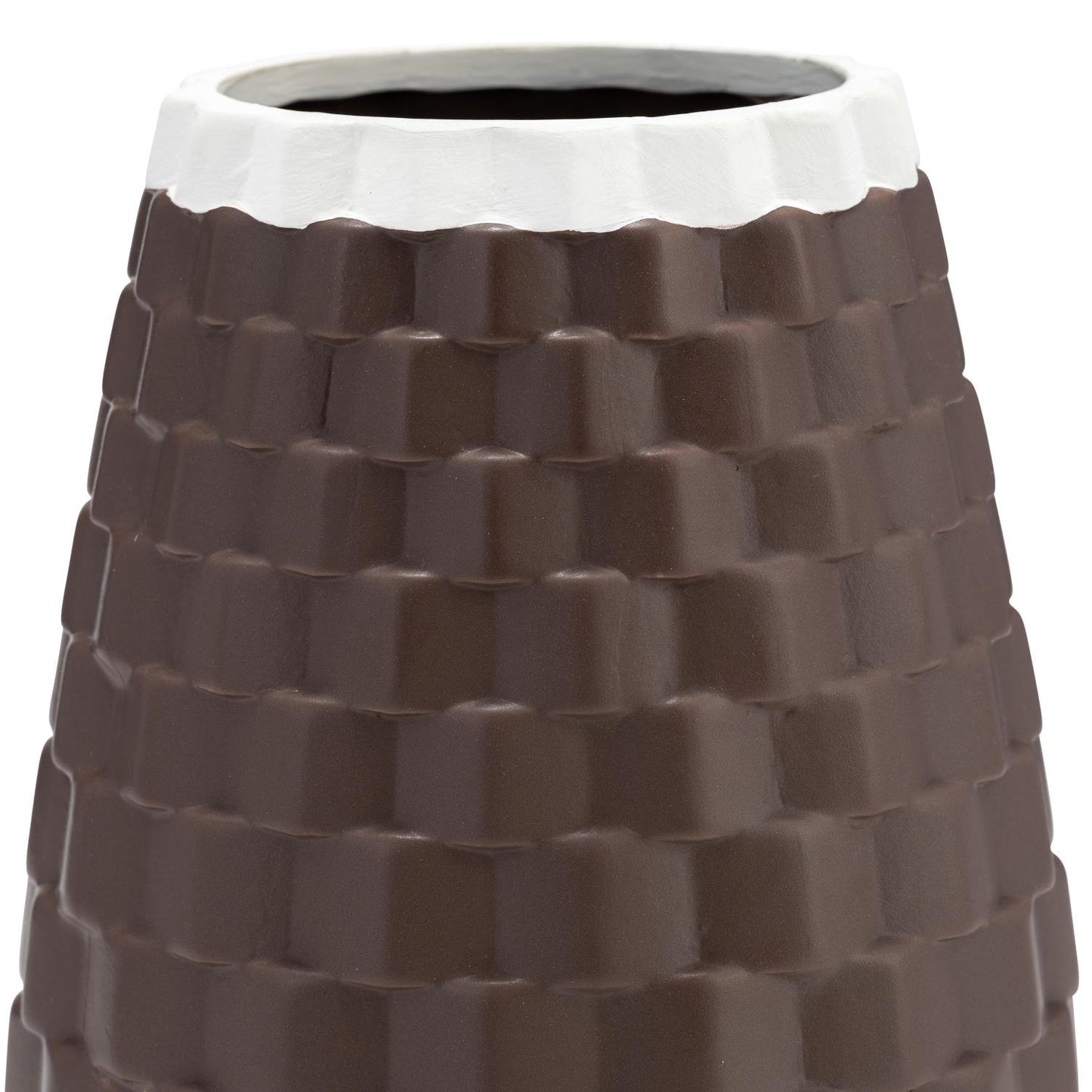 Sagebrook Home Contemporary 9" Textured Ceramic Vase - Java