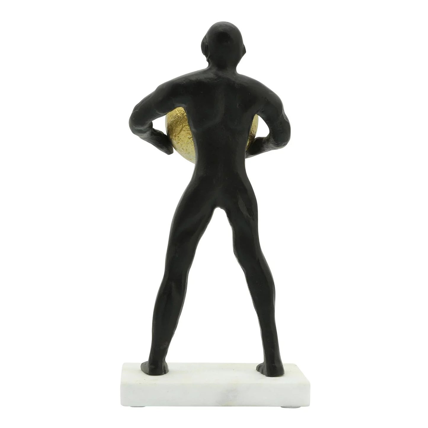 Sagebrook Home 12" Metal Man Carrying Ball - Black/Gold