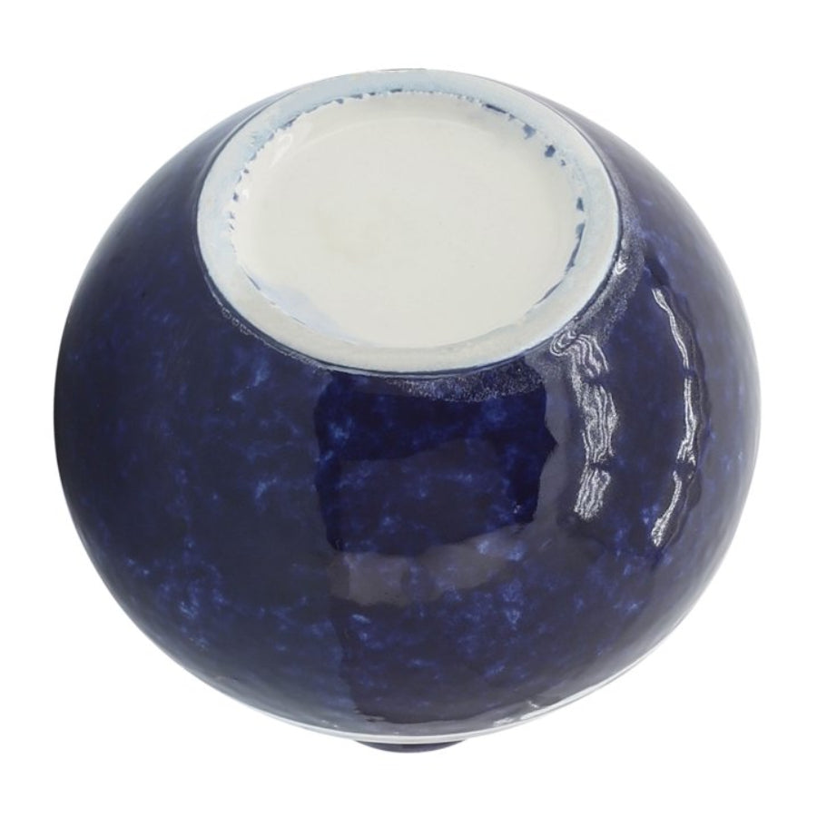 Jarrón de cerámica primigenio contemporáneo de 5" de Sagebrook Home, color azul