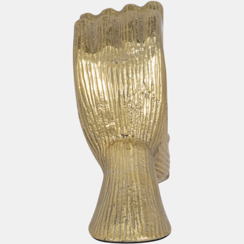 Sagebrook Home 13" Hand-Heart Sculpture in Metal - Gold