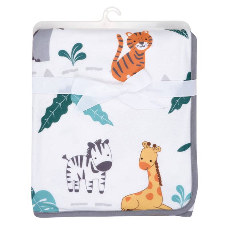 Bedtime Originals Mighty Jungle Animals Fleece Baby Blanket - Multicolor