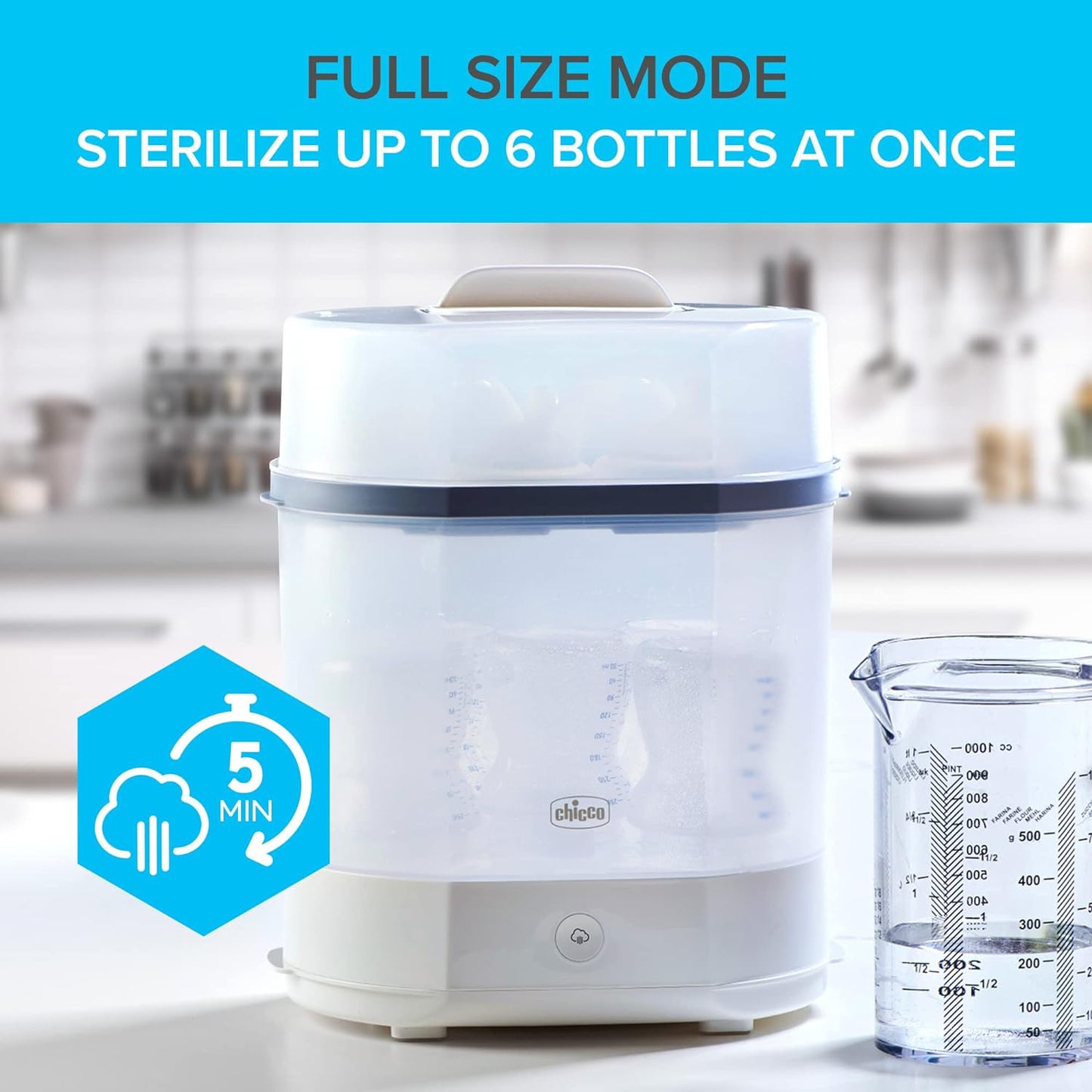 Chicco 3-in-1 Electric Steam Sterilizer Modular System - White