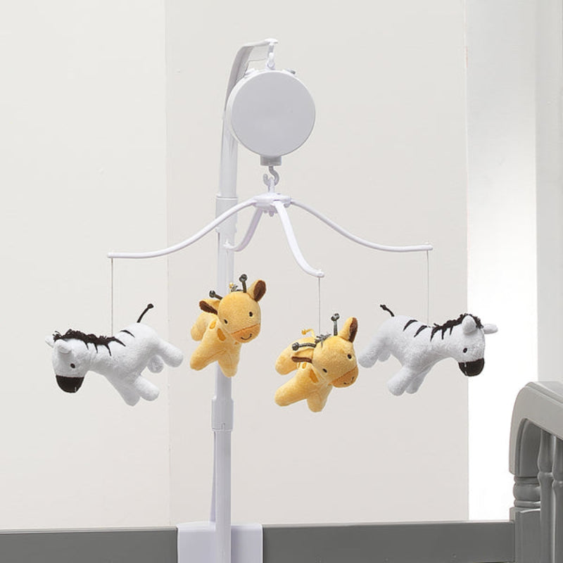 Bedtime Originals Mighty Jungle Animals Musical Baby Crib Mobile - Giraffe/Zebra