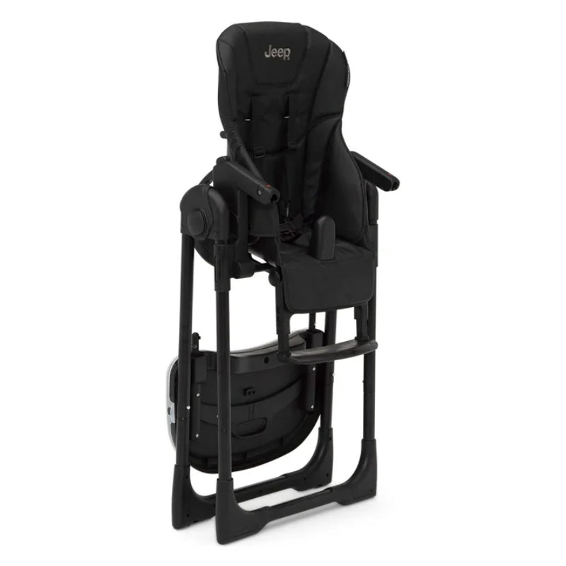 Jeep Classic Convertible 2-in-1 High Chair with Adjustable Height, Recline & Footrest- Black