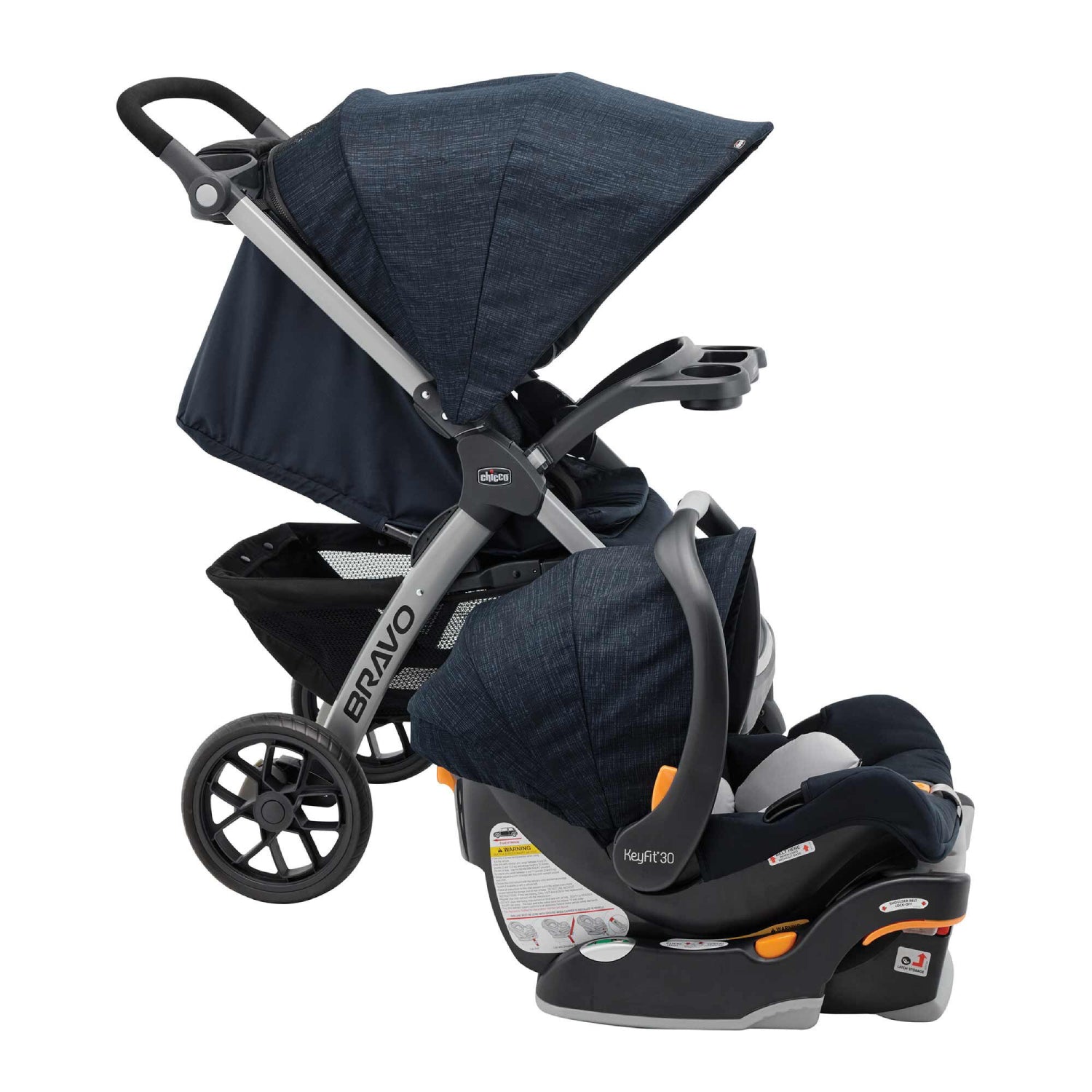 0517-282 Chicco Keyfit30 キッコ ベビーカー チャイルドシート　Bravo Chicco Bravo Trio Travel System - Nottingham (Grey) - Walmart.com