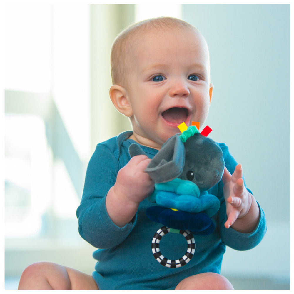 Sassy 12" Wavy Whale Jitter Plush Toy