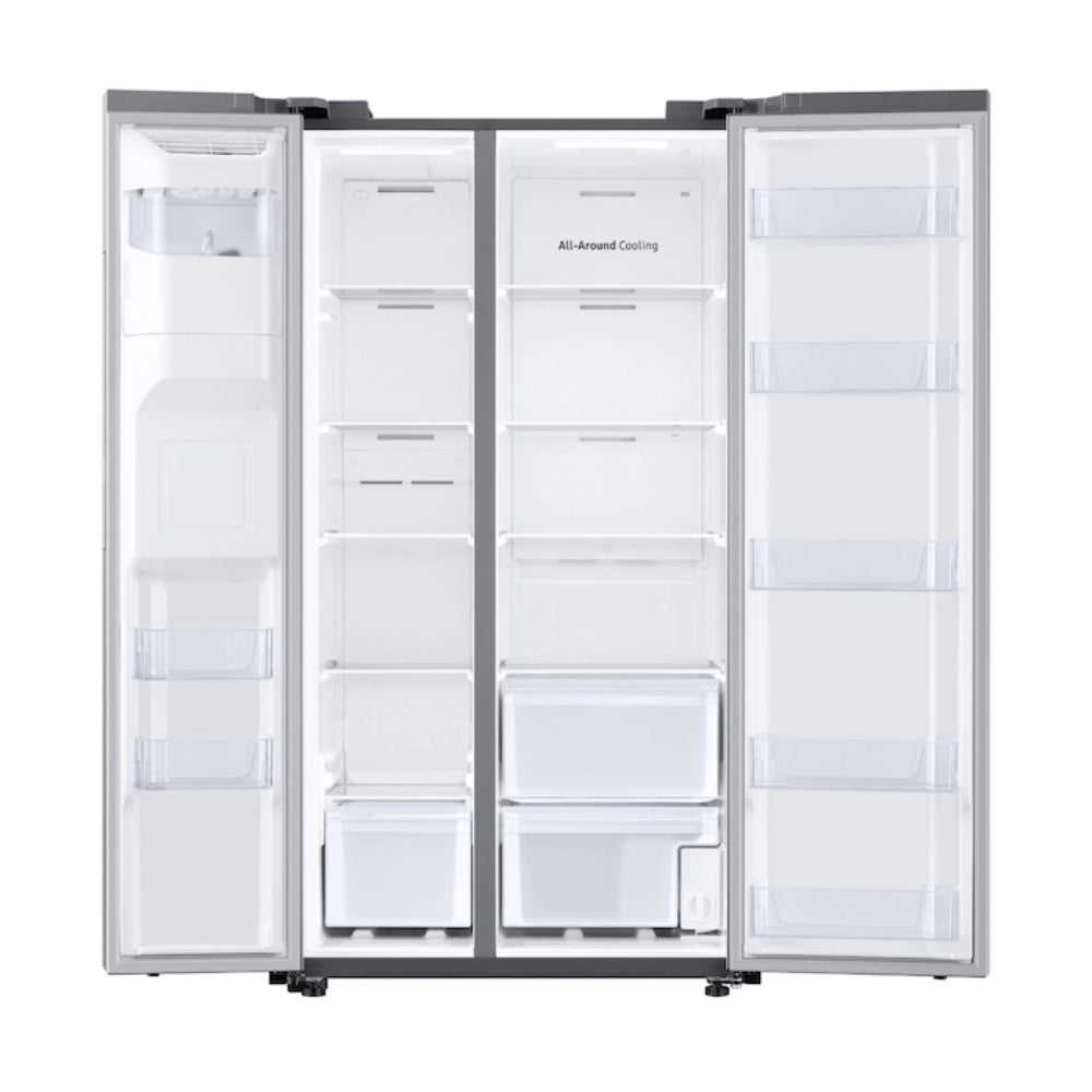 Refrigerador Samsung RS27T5200SR de 27,4 pies cúbicos, de dos puertas, de acero inoxidable resistente 