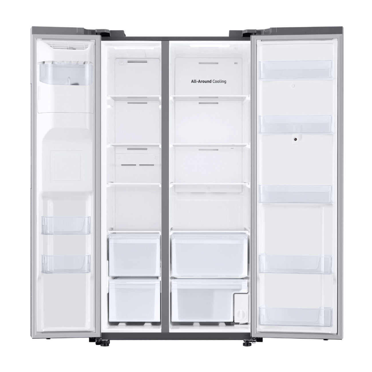 Refrigerador inteligente Samsung RS27T5561SR Family Hub de 26,7 pies cúbicos, de dos puertas, resistente a huellas dactilares, de acero inoxidable 