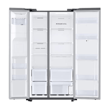 Samsung RS27T5561SR 26.7 cu. ft. Family Hub Side by Side Smart Refrigerator in Fingerprint Resistant -Stainless Steel - Curacao