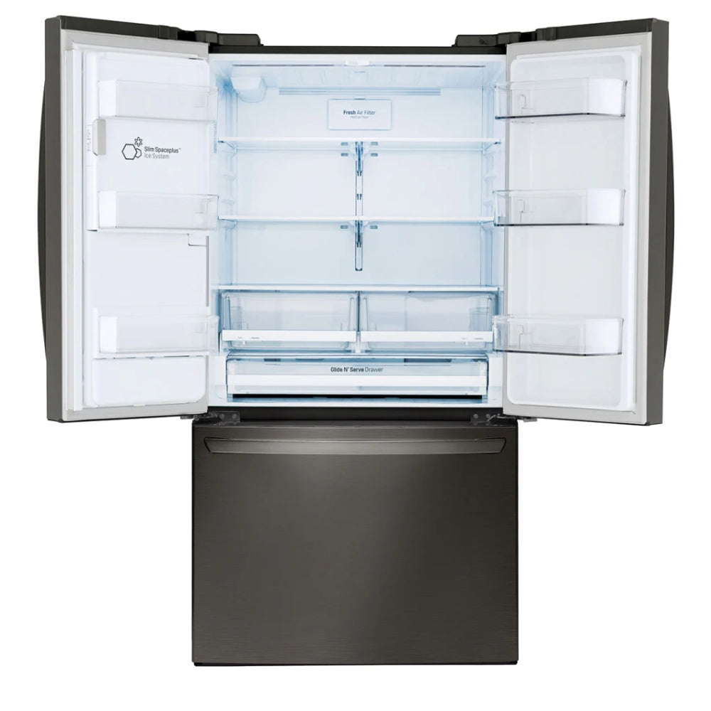 LG LFXS26973D 26 . Smart WiFi Enabled French Door Refrigerator - Black Stainless Steel - Curacao