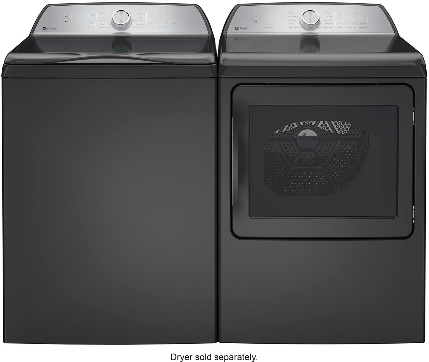 GE Profile 4.9 Cu Ft High Efficiency Smart Top Load Washer with Smarter Wash Technology, Easier Reach & Microban Technology - Diamond gray