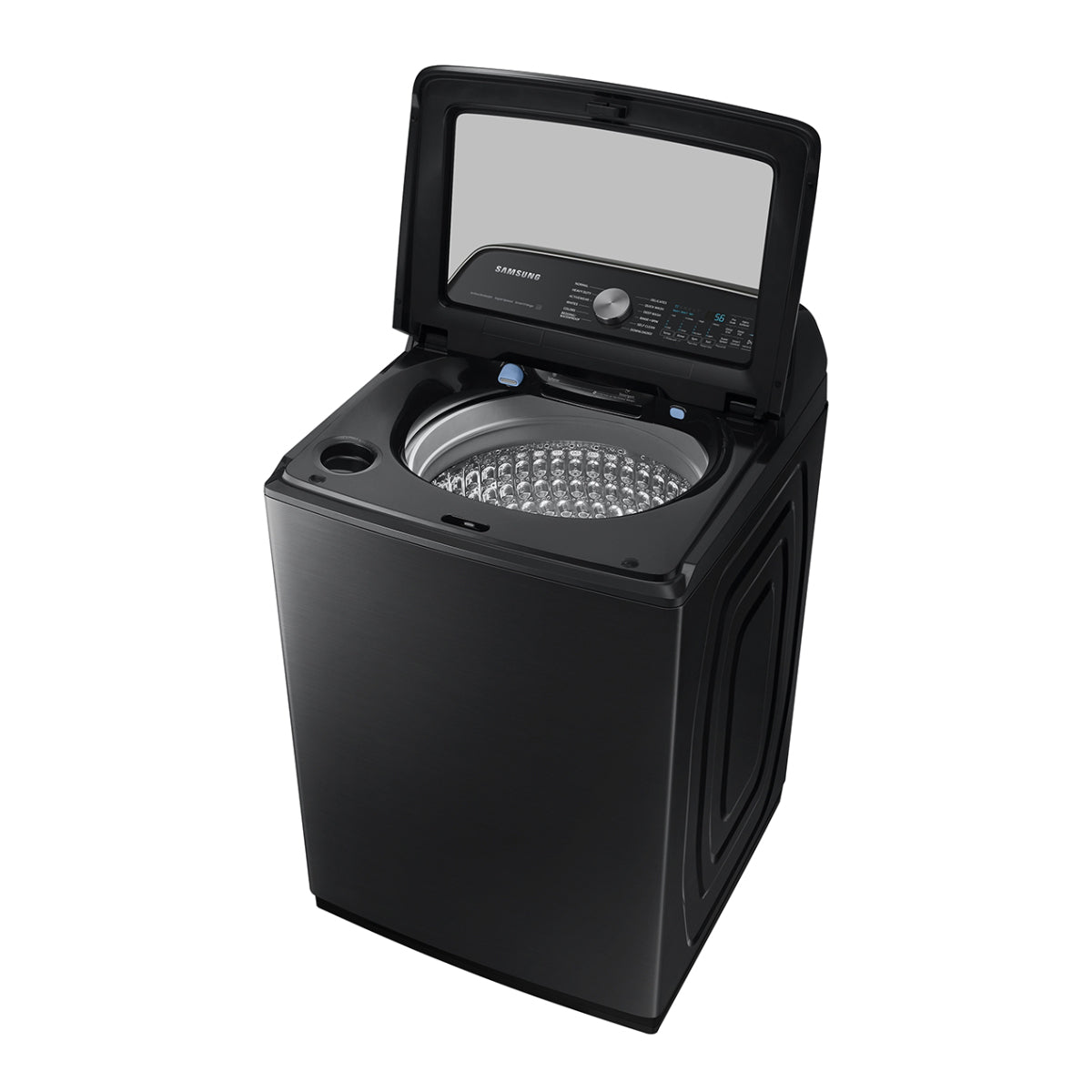 Samsung WA55CG7100AV 5.5 cu. ft. Smart Top Load Washer with Super Speed Wash - Brushed Black