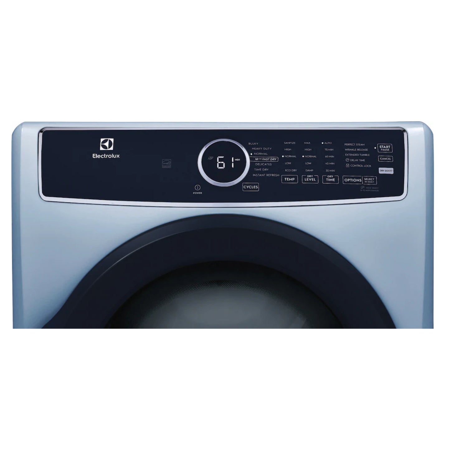 Electrolux ELFE7437AG 8.0 cu.ft. Vented Front Load Electric Dryer - Stackable with Steam and Instant Refresh - Glacier Blue