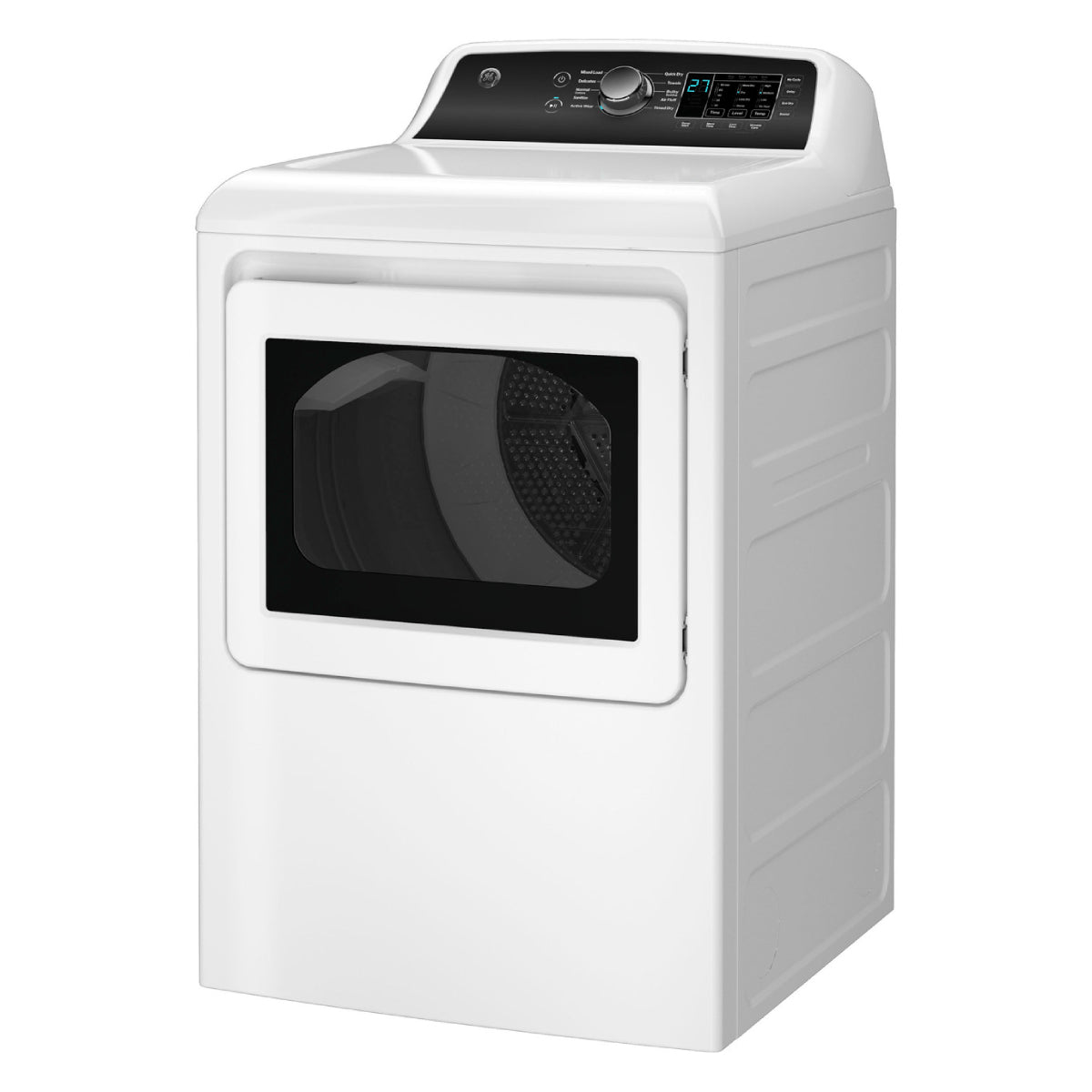 GE GTD58EBSVWS 7.4 cu. ft. Front Load Electric Dryer with Up To 120 ft. Venting - White