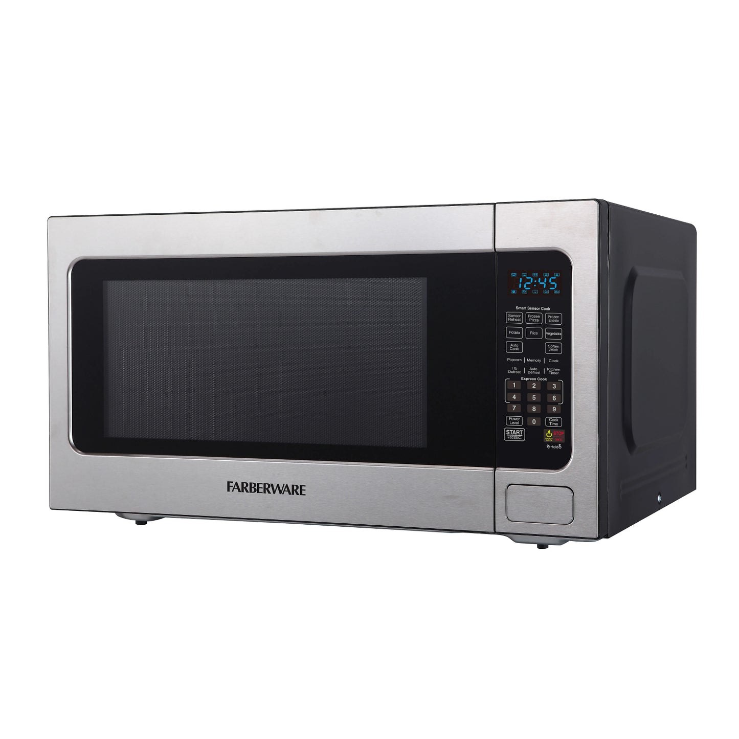 Horno microondas de encimera Farberware de 2,2 pies cúbicos y 1200 W con sensor de cocción - Acero inoxidable