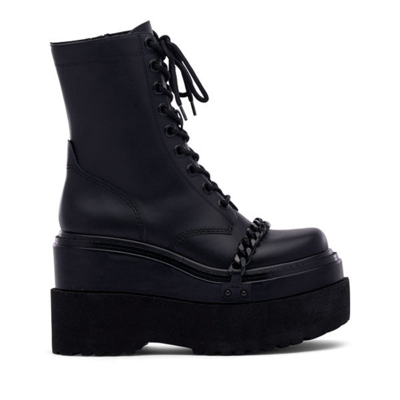 D'Amelio Women's Camdon Platform Boots (Size 6.5) - Black