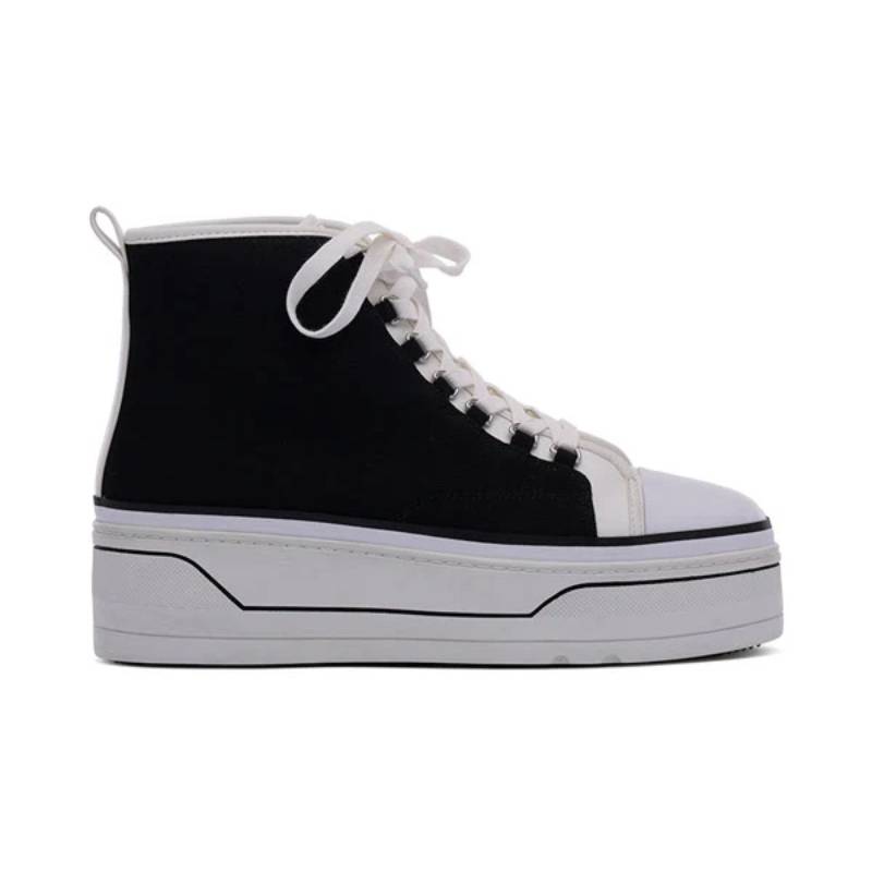 D'Amelio Women's Eyekonn Platform Sneakers (Size 6) - Black/White