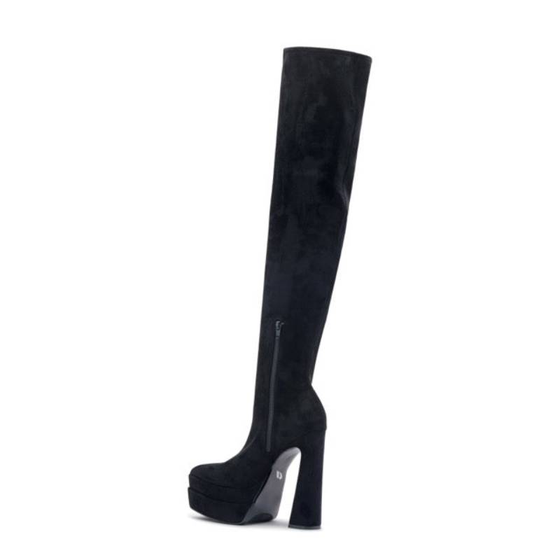 Botas de tacón de bloque Mistti para mujer de D'Amelio (talla 6,5) - Negro