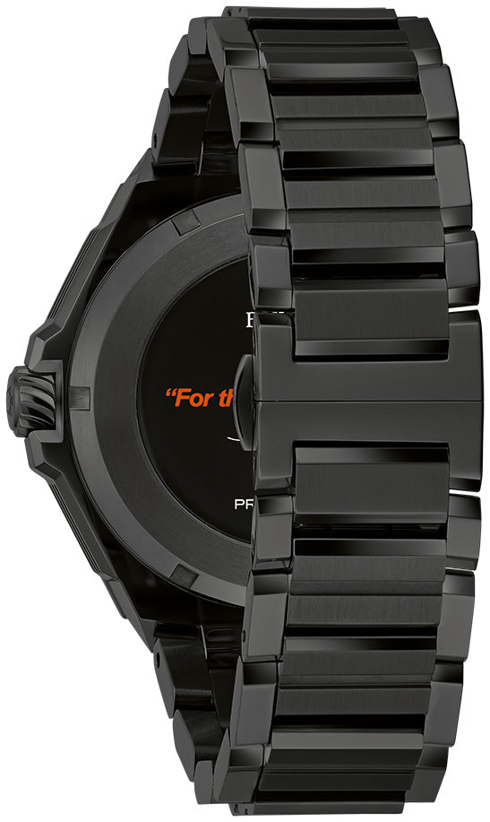 Reloj de pulsera de acero inoxidable Bulova Series X Marc Anthony Hpq Precisionist de 45 mm para hombre, color negro