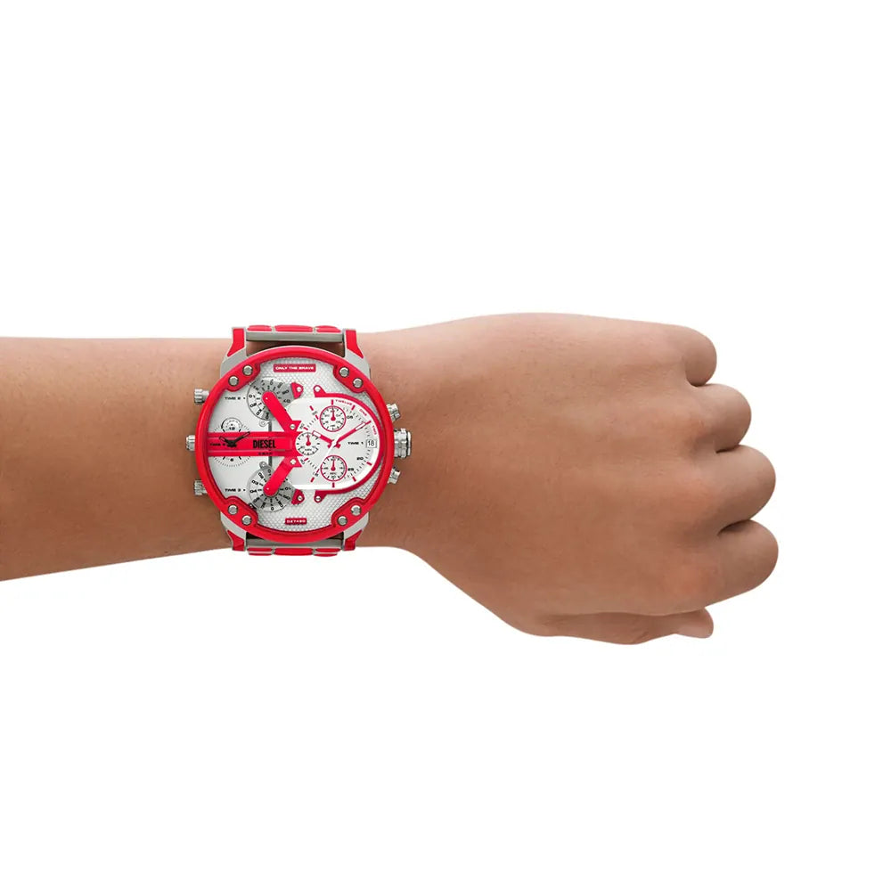 Diesel Mega Mr. Daddy 2.0 Men's 57mm Quartz Bracelet Watch - Red