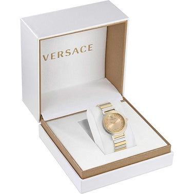 Versace Greca Women's 36mm Quartz Stainless Steel Bracelet Watch