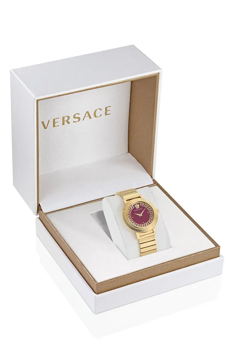 Versace Greca Women's 36mm Quartz Stainless Steel Bracelet Watch