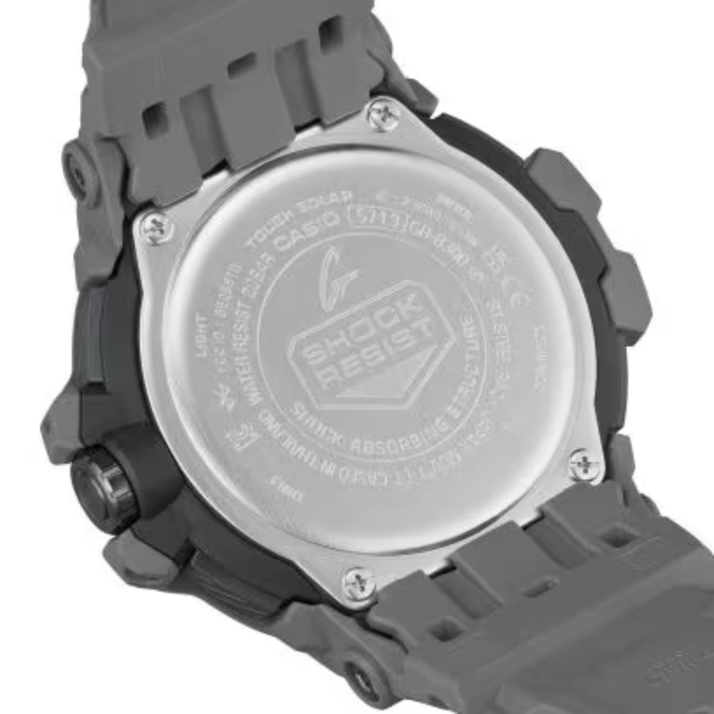 Reloj Casio G-Shock para hombre con correa analógica de 54,7 mm, color gris