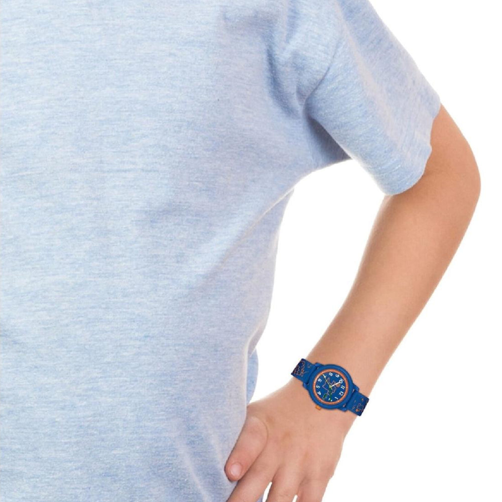 Reloj unisex Lacoste 12.12 para niños con correa de 32 mm, color azul