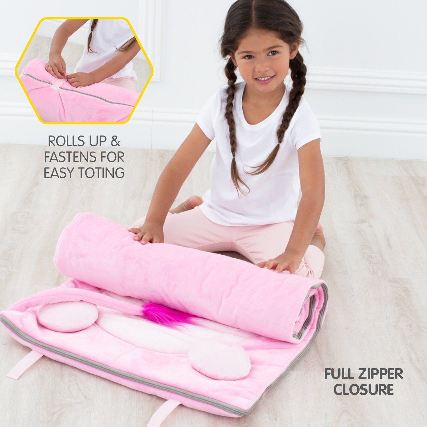 Bixbee 60" Unicorn Sleeping Bag - Pink