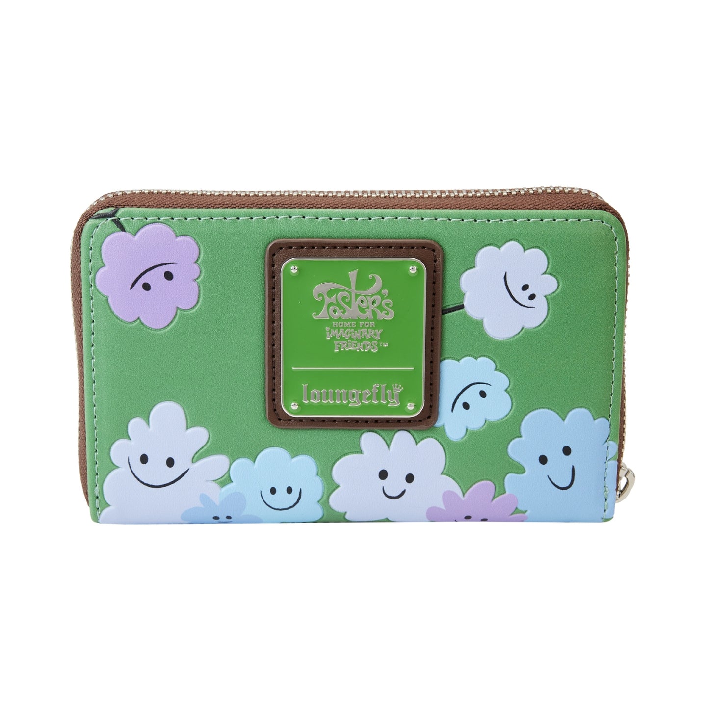 Loungefly 4" Foster's Home For Imaginary Friends Mac and Bloo Zip Around Wallet in Faux Leather - Multicolor