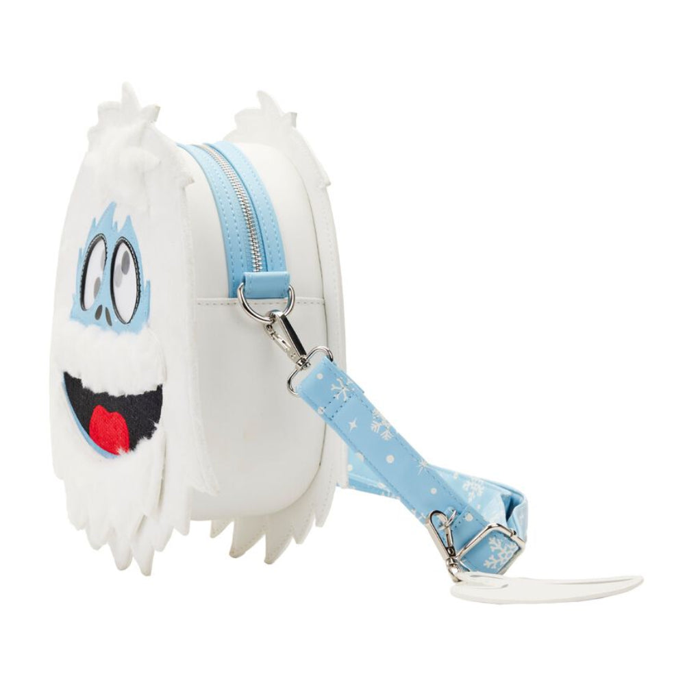 Loungefly 11" Rudolph the Red-Nosed Reindeer Bumble Head Crossbody Bag in Polyurethane - White/Blue