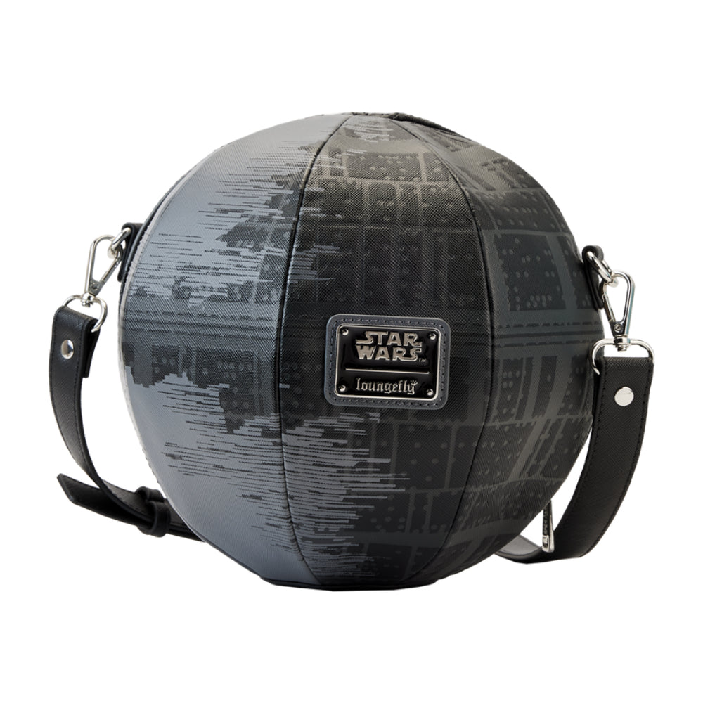 Bolso bandolera Loungefly de poliuretano con figura de la Estrella de la Muerte de Star Wars: El Retorno del Jedi de 9" (23 cm) - Negro