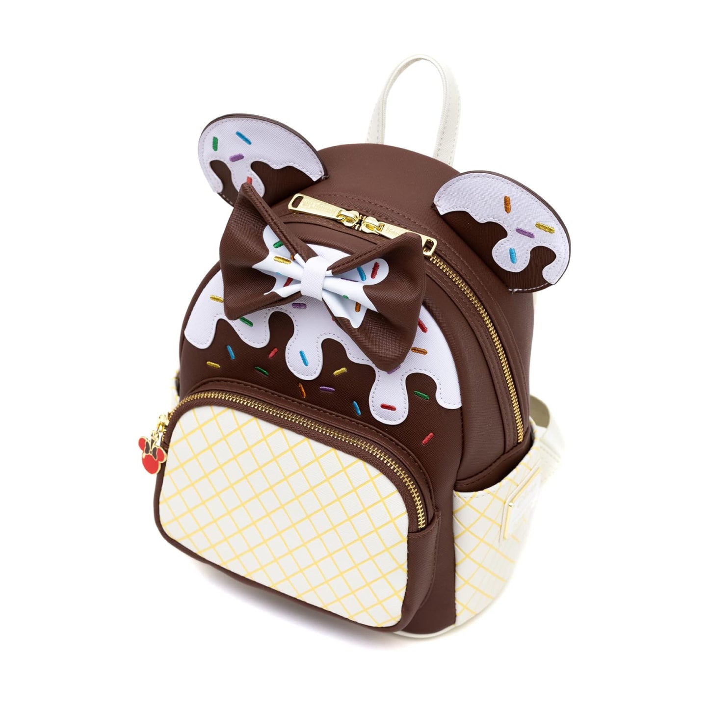 Mochila pequeña con forma de cono de helado de chocolate de Minnie Mouse de Disney de Loungefly