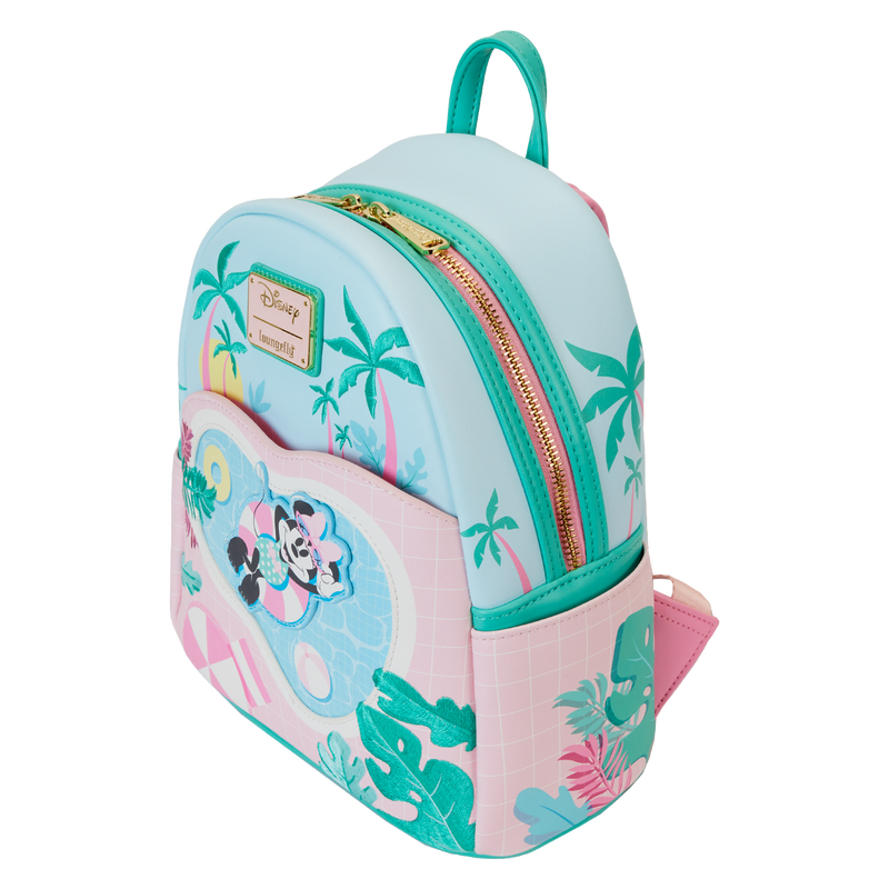 Mochila pequeña para piscina estilo vacaciones de Minnie Mouse de Loungefly