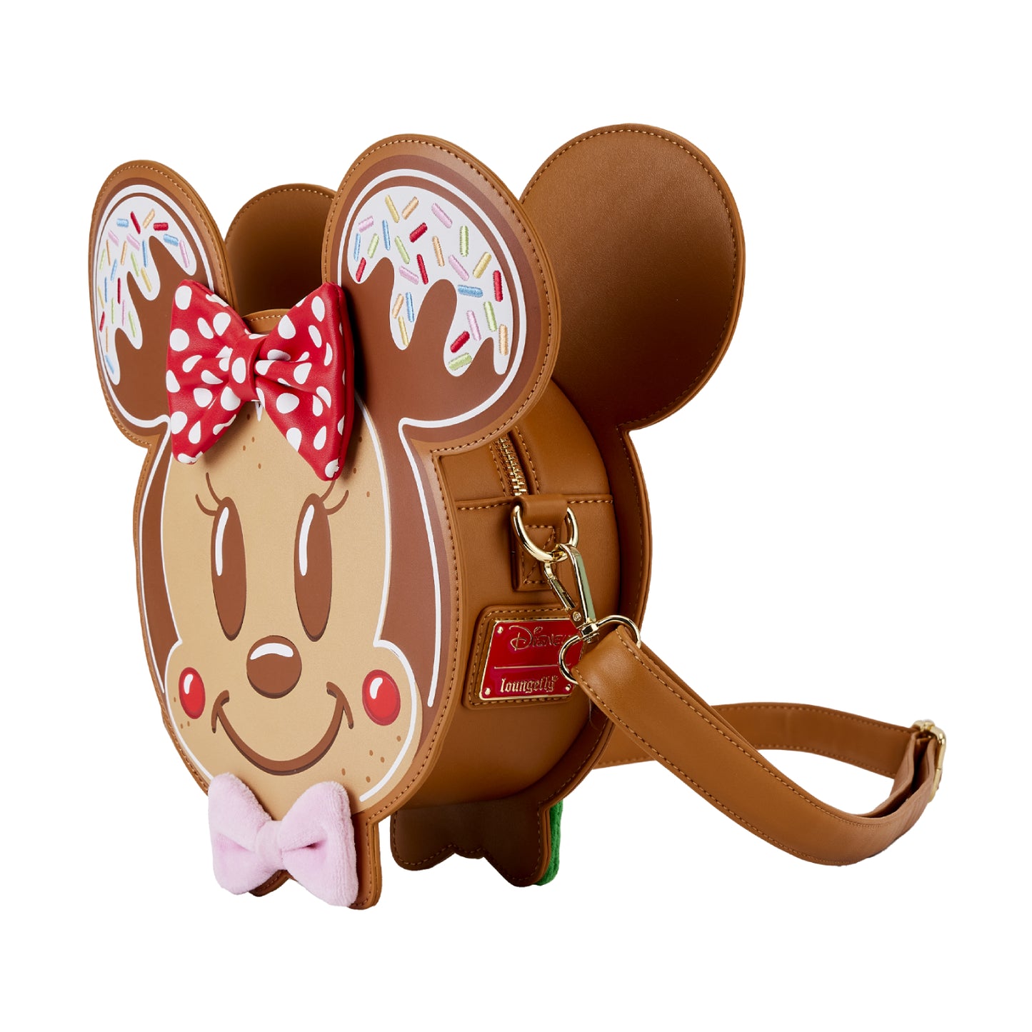 Loungefly Disney Mickey & Minnie Gingerbread Cookie Crossbody Bag