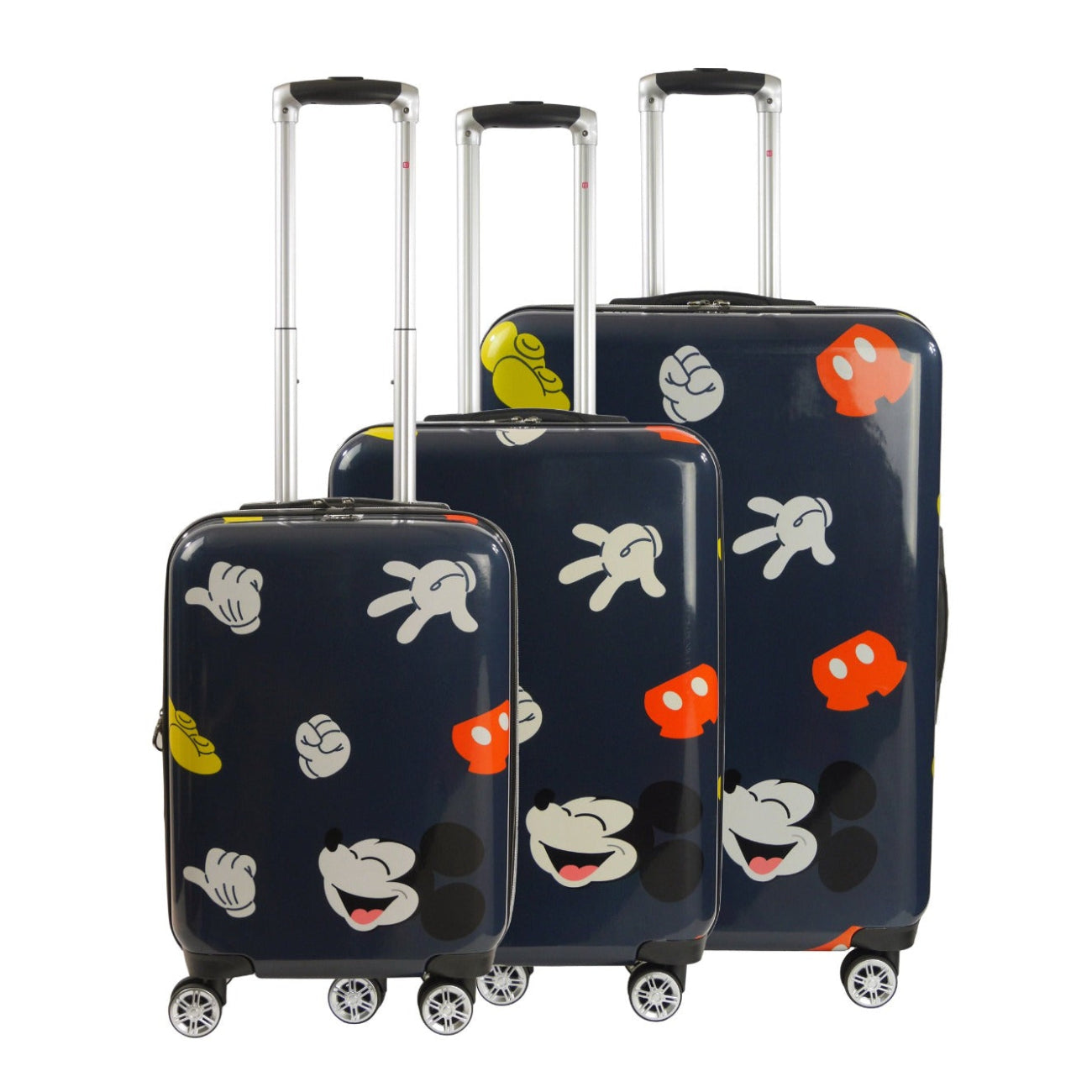 Disney Ful Mickey Mouse Body Icons 3 Pc Set Hardside Spinner