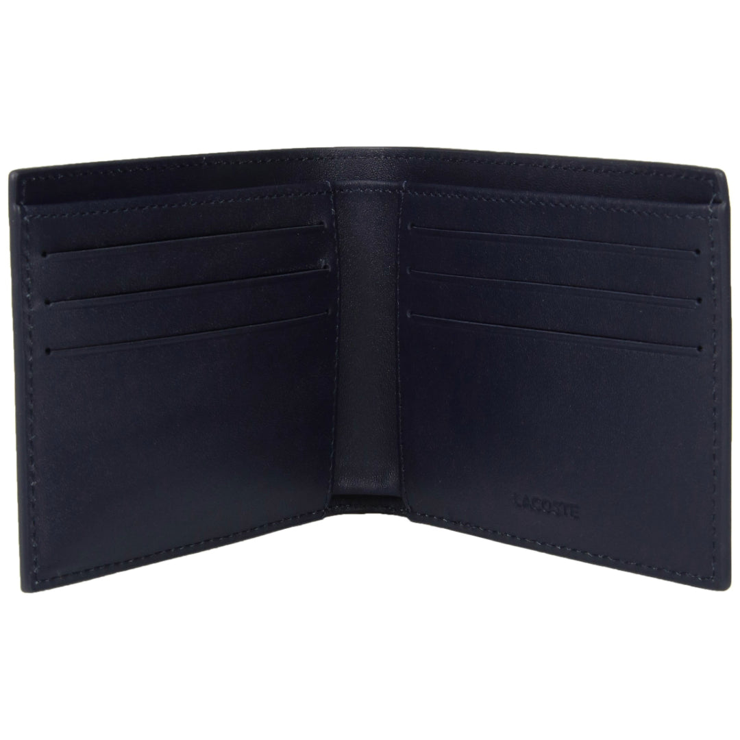 Lacoste Mens Fitzgerald Small Billfold Wallet - Peacoat Blue