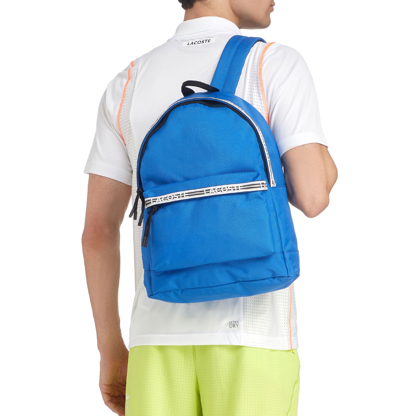 Mochila con logotipo Neocroc de Lacoste para hombre, color azul 