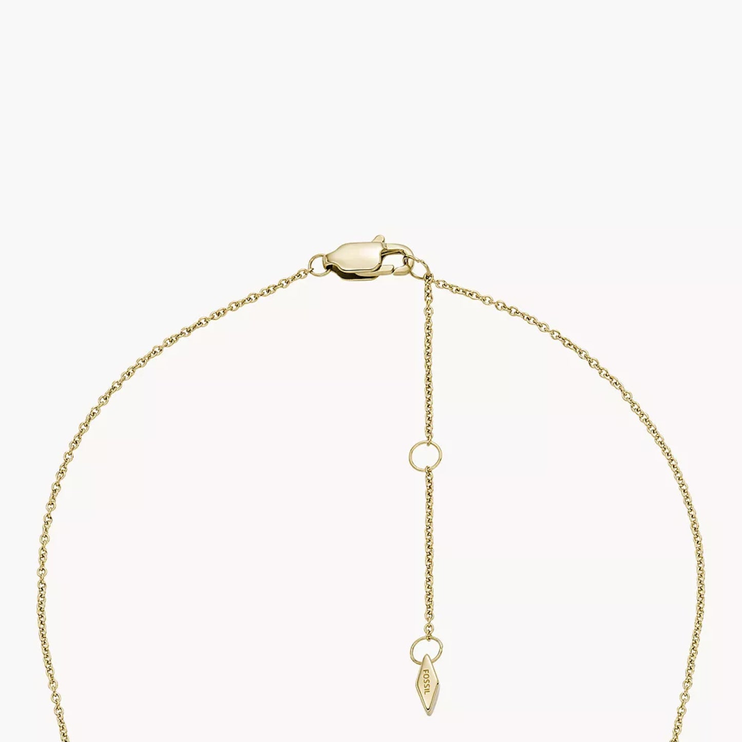 Collar Station para mujer de Fossil Drew bañado en oro sobre acero inoxidable