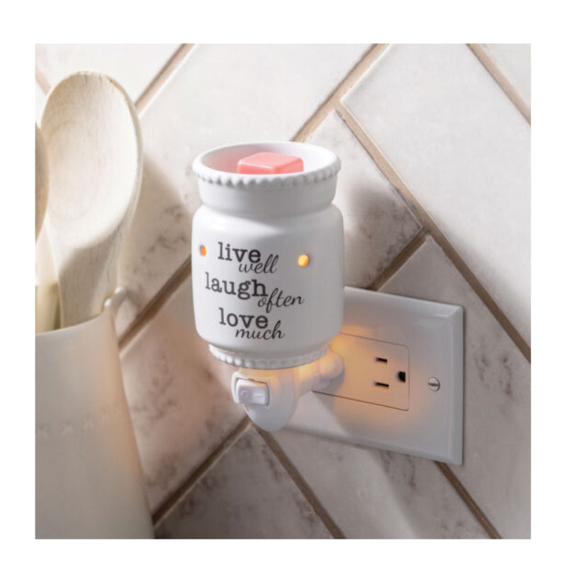 Candle Warmers Pluggable Fragrance Warmer - Live Laugh Love design