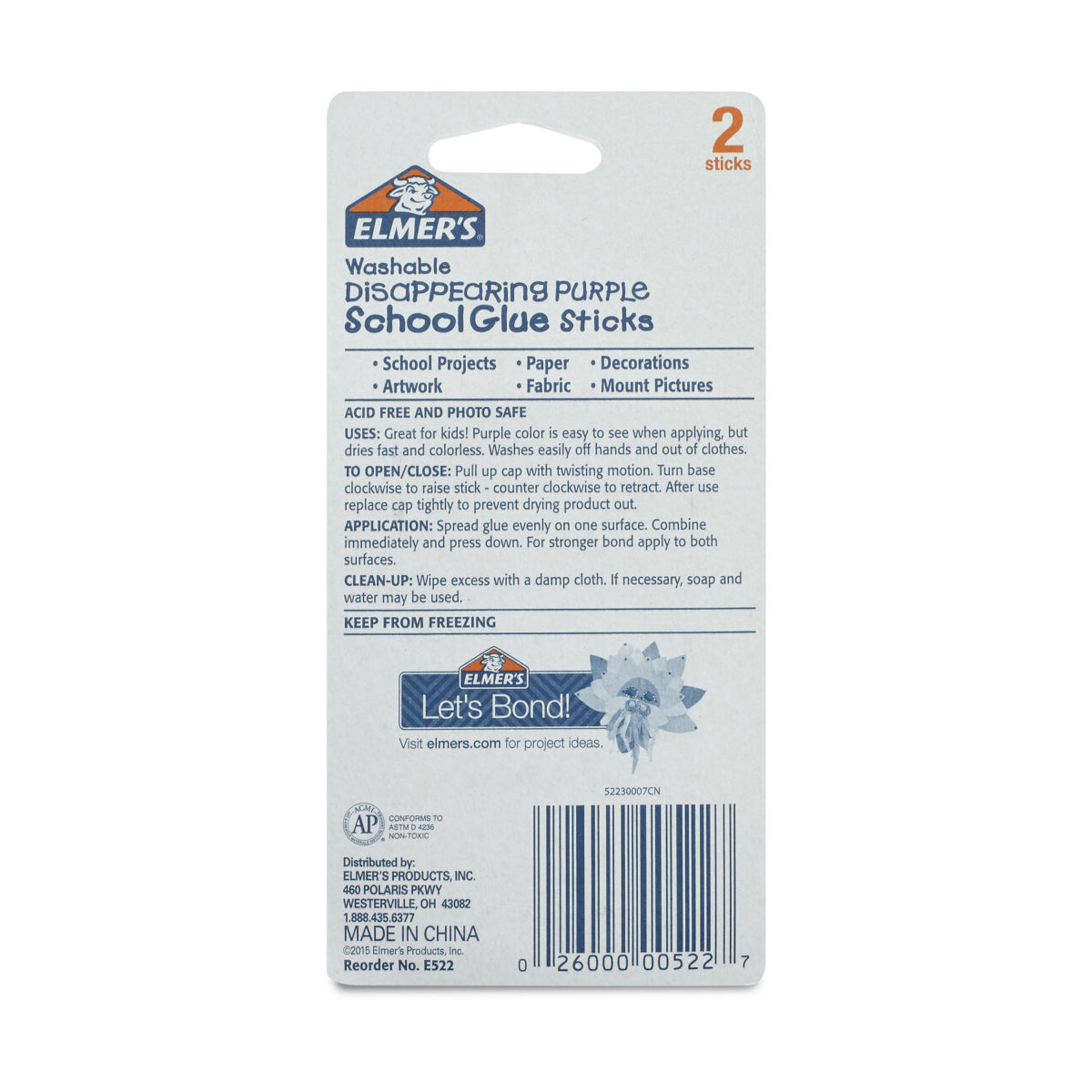 Elmer's Small School Glue Sticks (Set of 2) - Disappearing Purple